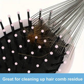 Stainless Steel Bristle Hair Brush with Wooden Handle - Fine Detangling Comb for All Hair Types, Ideal for Home & Salon Use